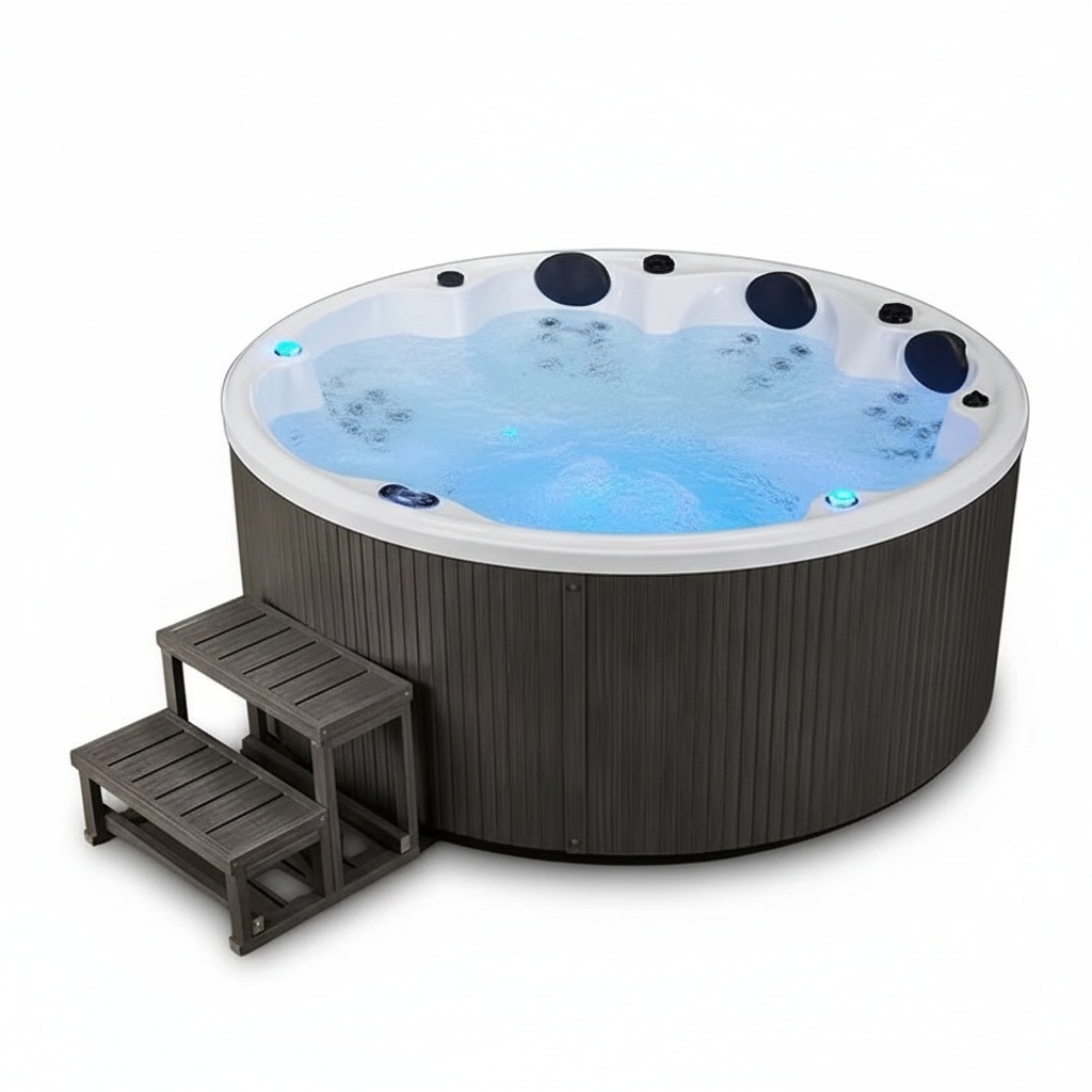 Hot Tub - 大人用マッサージ浴槽、7人用大型アクリル製自立式スパ浴槽、屋外用ハイドロジェット付きホットタブ（庭用）