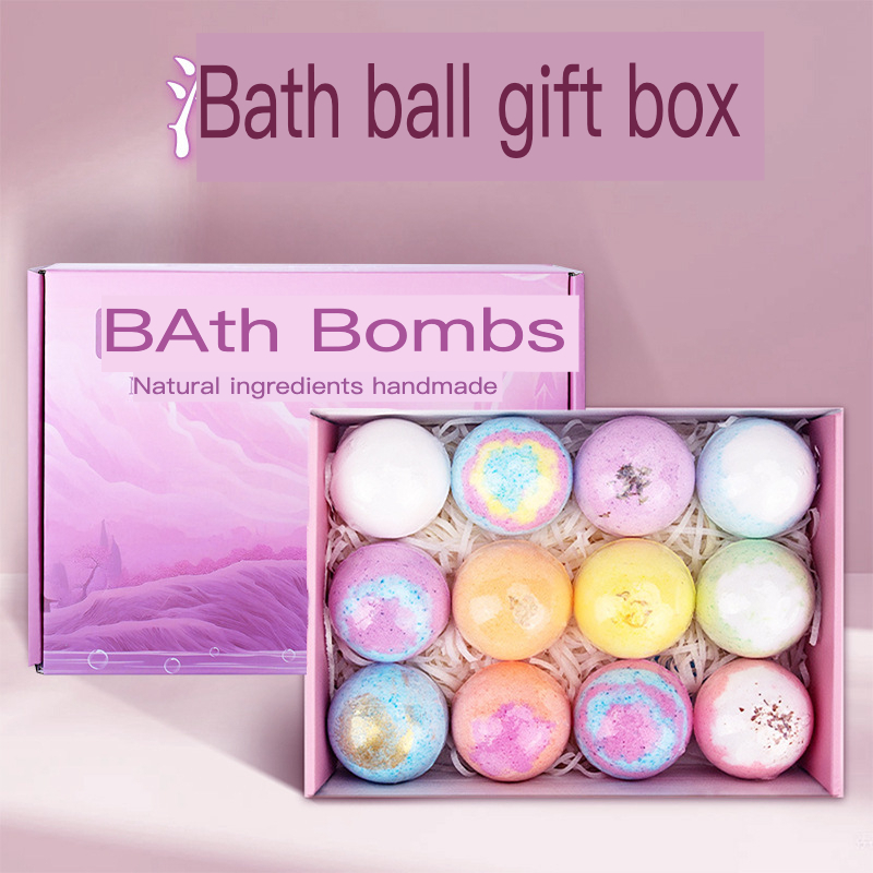Bath Salts - 爆発ドライフラワーエッセンシャルオイルソルトボール、角質除去バスソルト、12ボックス