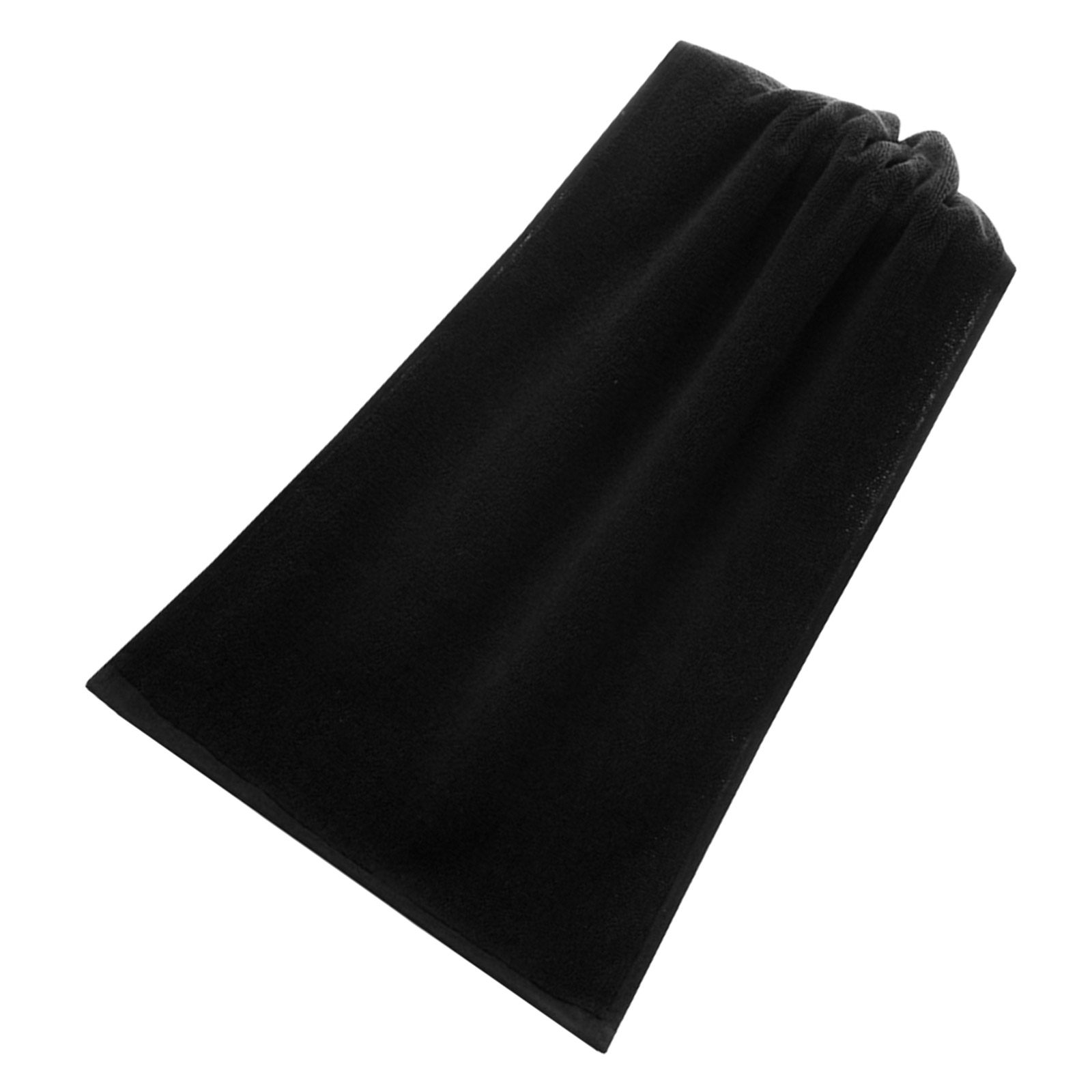 Spa Towel - 特大サイズの黒い綿製ハンドタオル。天然素材で柔らかく、吸水性に優れ、高級感のある仕上がり。バスルーム、ホテル、スパに最適。サイズ：35x75cm。