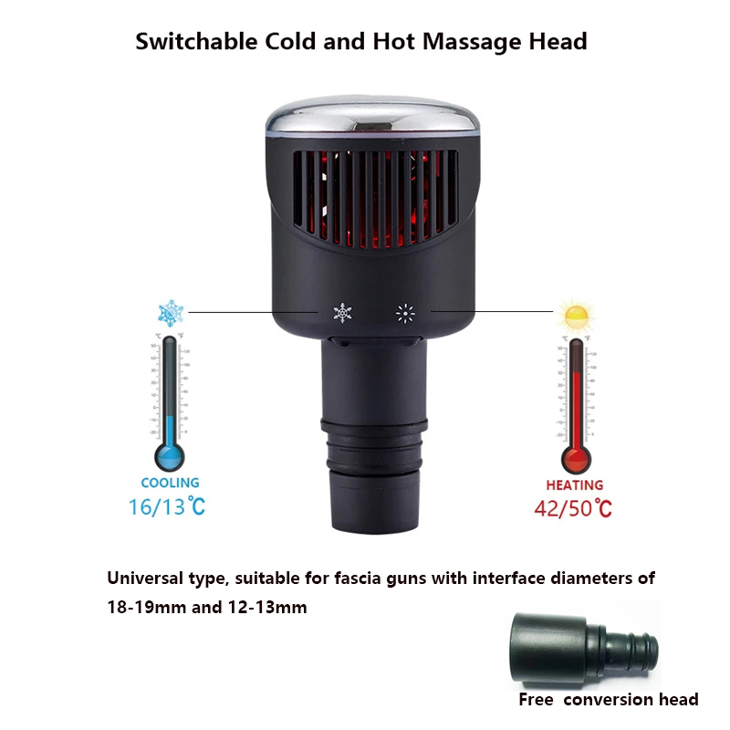Massage Gun - インモーダルガンマッサージヘッド,クールコールド,ユニバーサルタイプ,19mm,新品