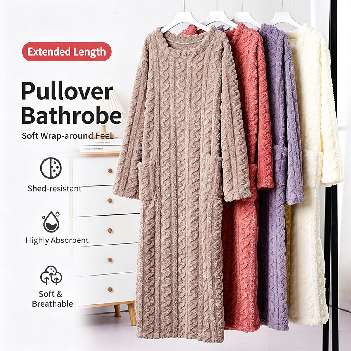 Bathrobe - 冬用コーラルベルベットナイトガウン、女性用ジャカードコットンベルベットスリープウェア、暖かいホームウェア、ミディアムからロング丈のバスローブスカート