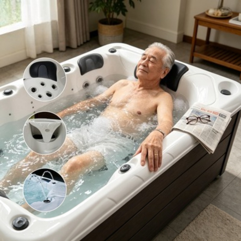 Hot Tub - マッサージ浴槽 アクリル製 ジャグジー スパ ホットタブ 屋外用
