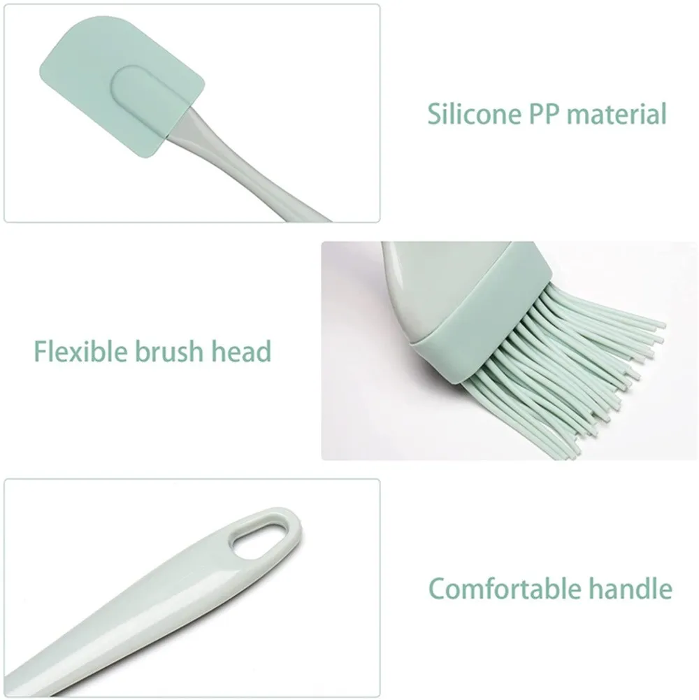 Body Brush - 3 個クリームスクレーパー DIY パンケーキバタースパチュラミキサーオイルブラシキッチンベーキングツールシリコンスパチュラノンスティック