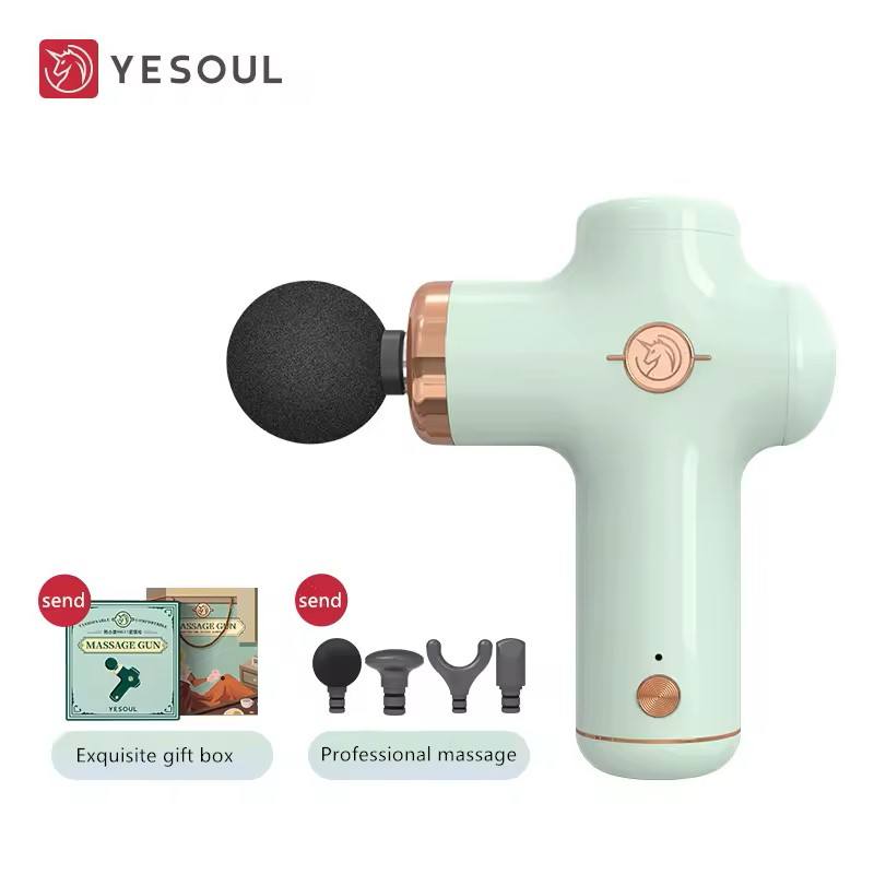 4つのマッサージヘッドを備えたハンドヘルドミニマッサージガン - Massage Gun のレビューと価格
