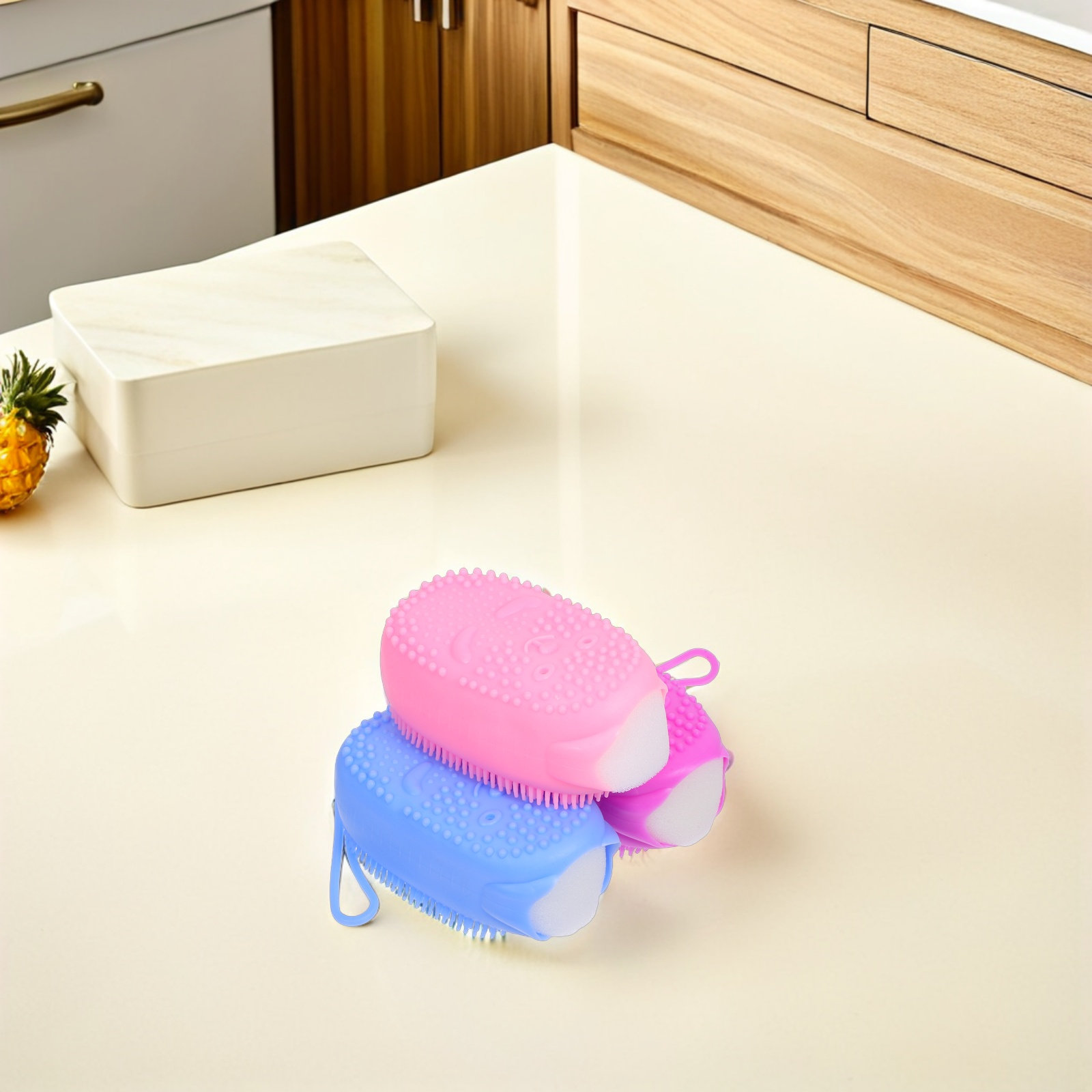 3個入り シリコン製ボディスクラバー 両面使用可能 バススポ - Body Brush のレビューと価格