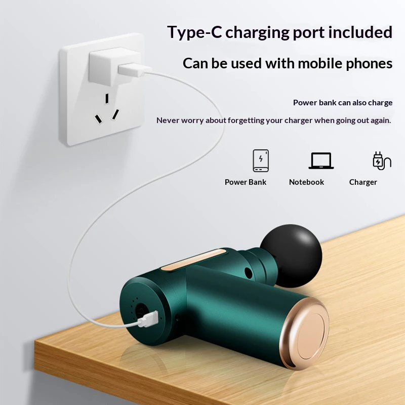 ポータブルミニマッサージガン USB 充電式軽量電気筋肉リラ - Massage Gun のレビューと価格
